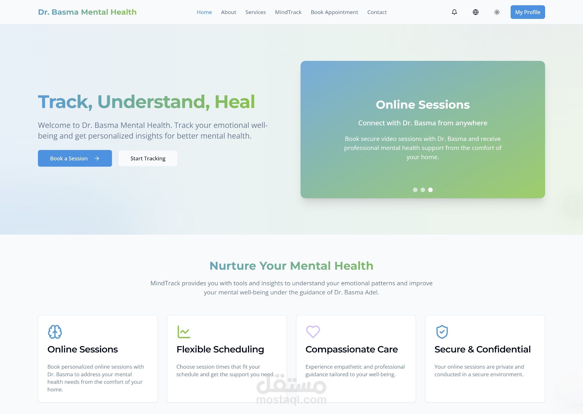 مشروع Dr. Basma Mental Care – منصة للصحة النفسية