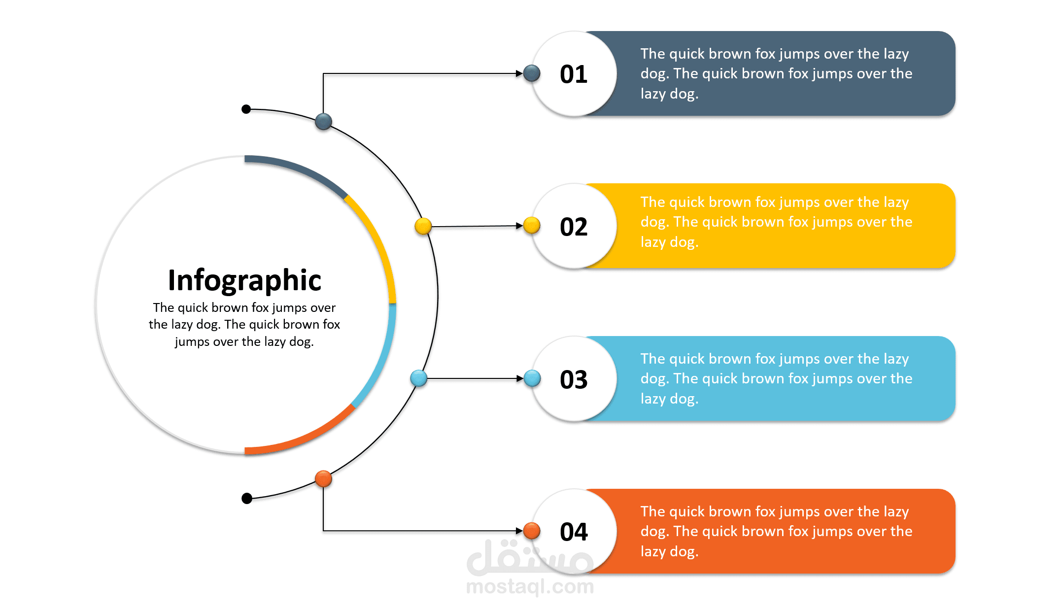مشروع تصميم قالب إنفوجرافيك (Infographic Template)