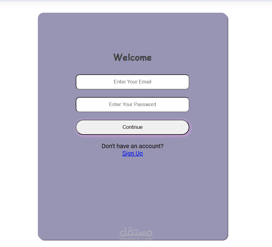 login and sign up system