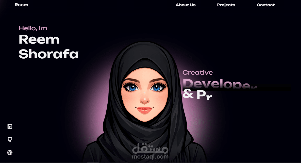 تصميم بورتفوليو شخصي متجاوب واحترافي