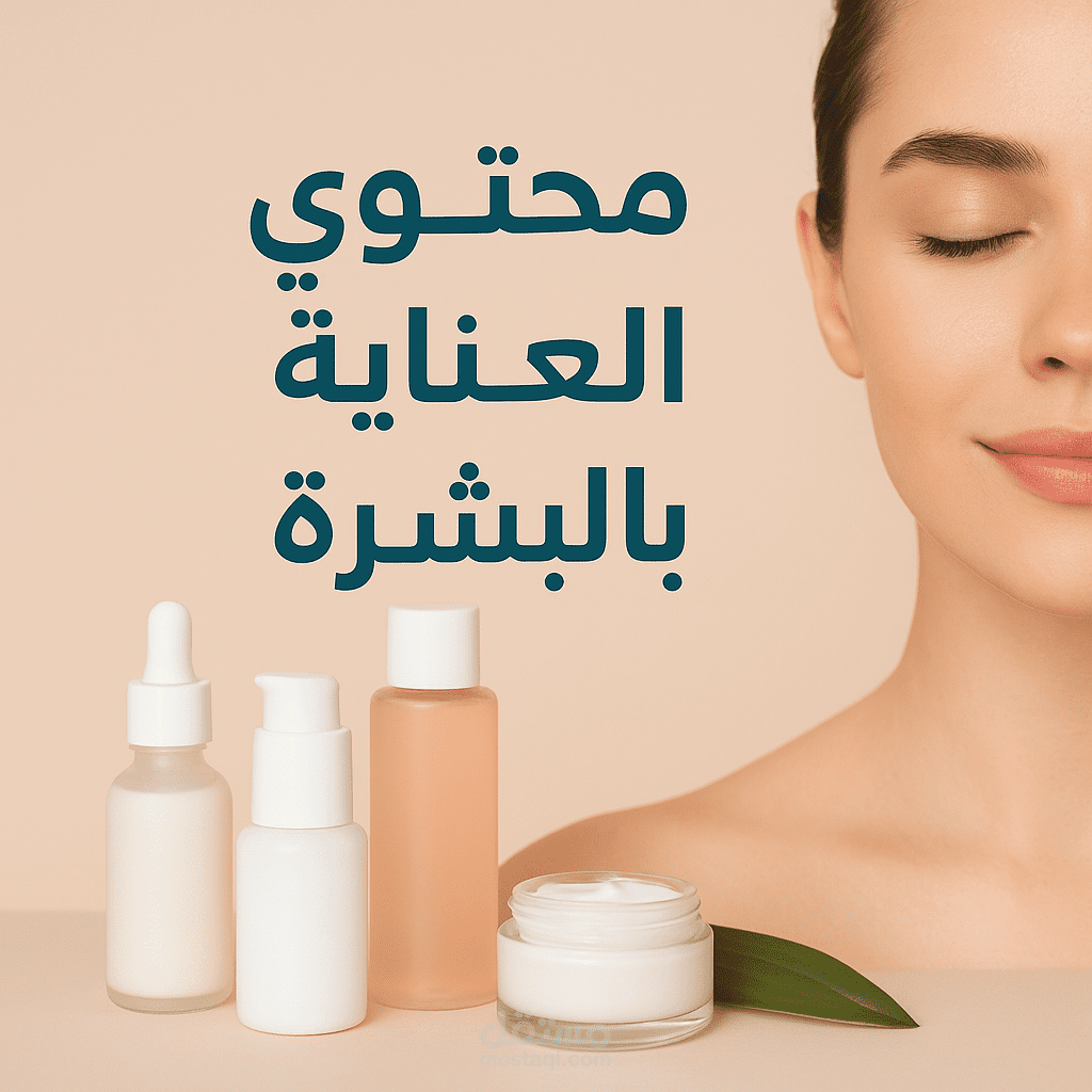 تصميم بوست دعائي لمنتج عنايه بالبشره