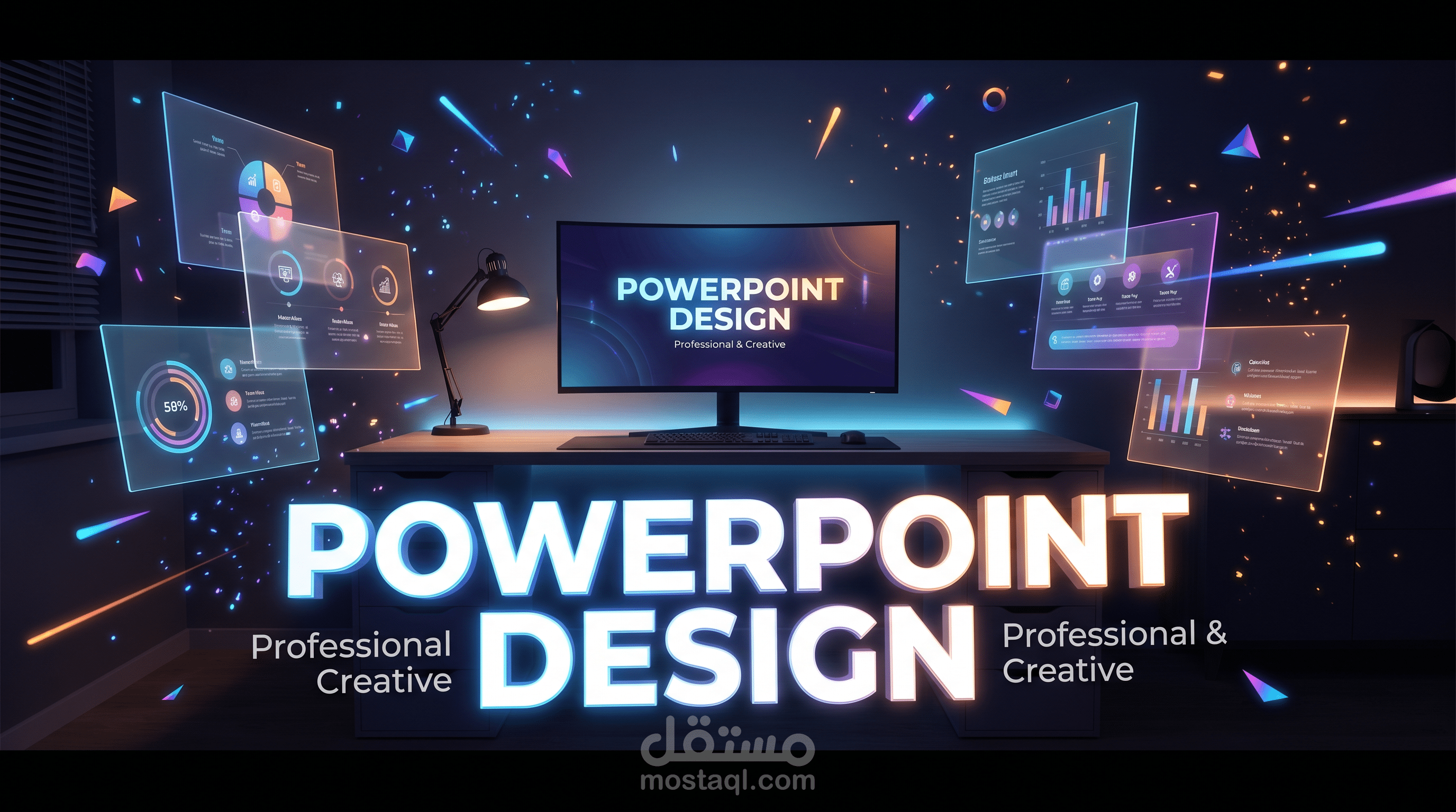 تصميم PowerPoint بأسلوب إبداعي ومتميز