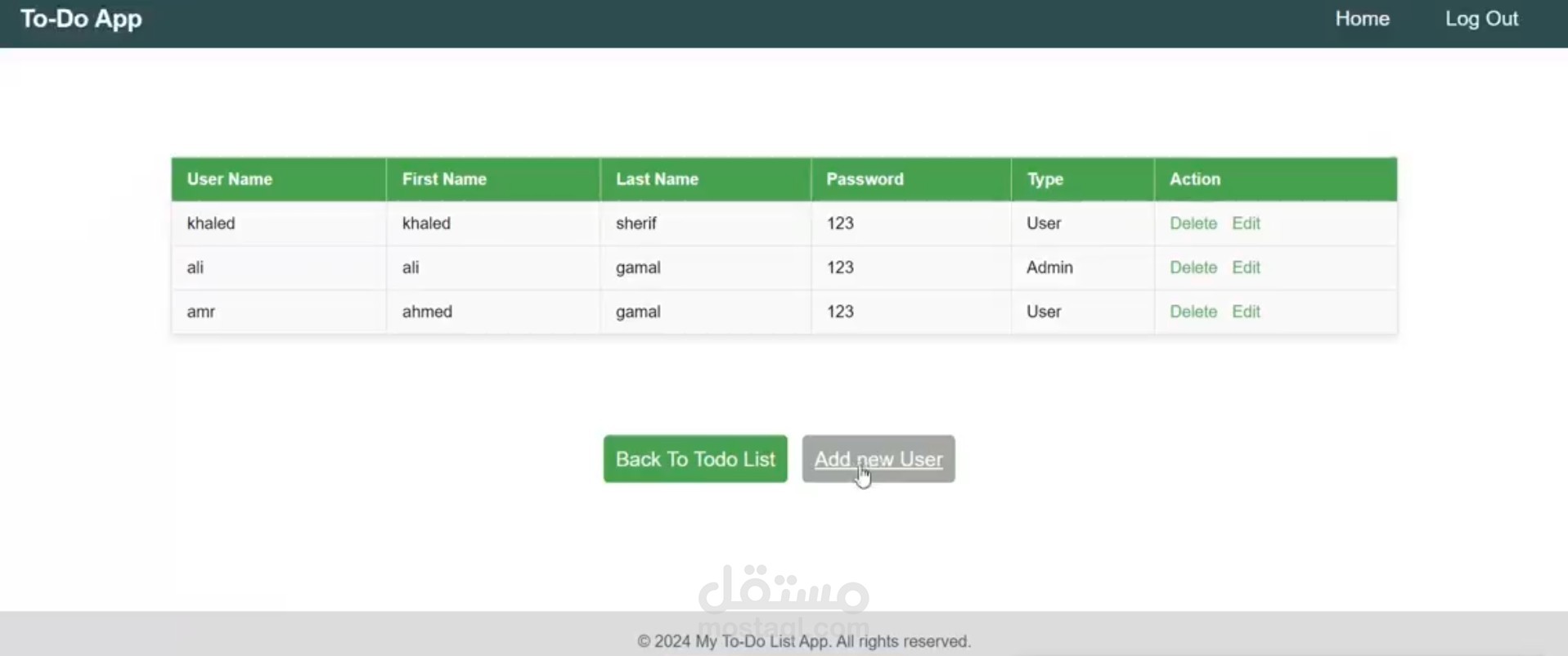 Todo List Application