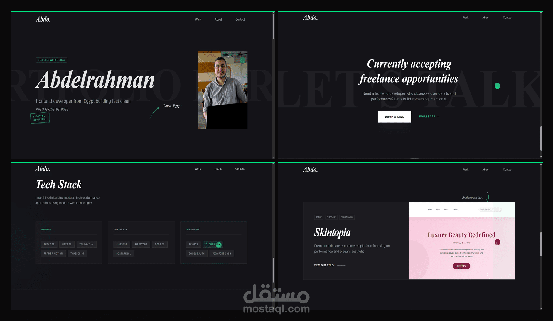 بورتفوليو احترافي لمطور