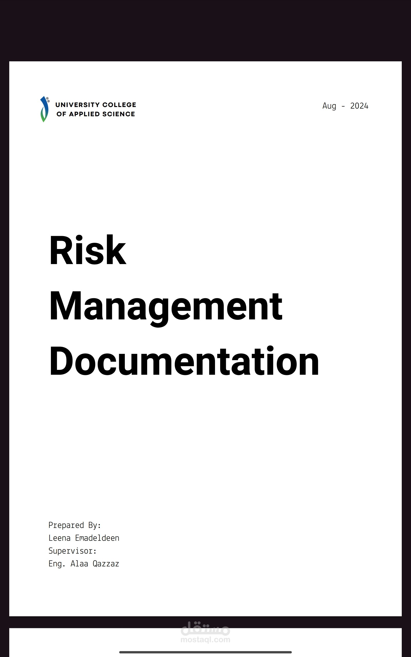 Risk Management Documentation