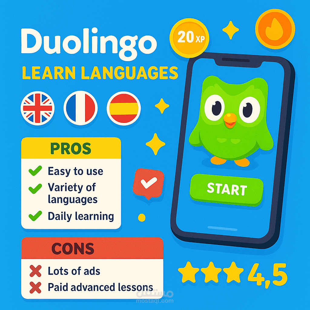 مراجعة تطبيق Duolingo لتعلم اللغات بطريقة ممتعة