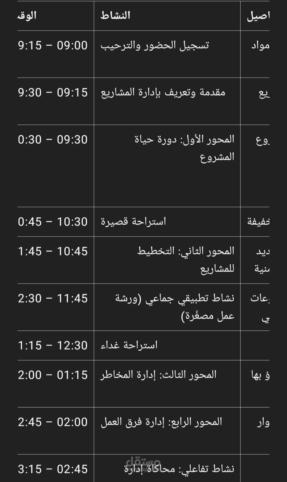 تنظيم ورشة تدريب طلابية
