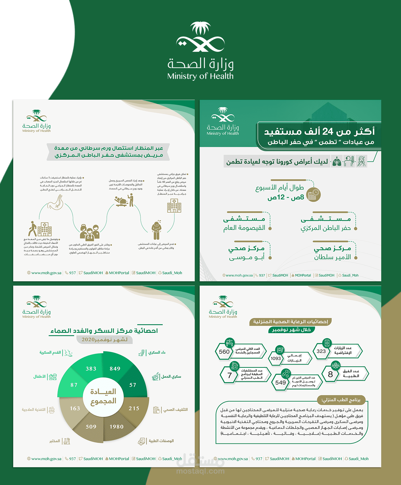 تصاميم اعلانات سوشيال ميديا انفوجرافيك لوزارة الصحة