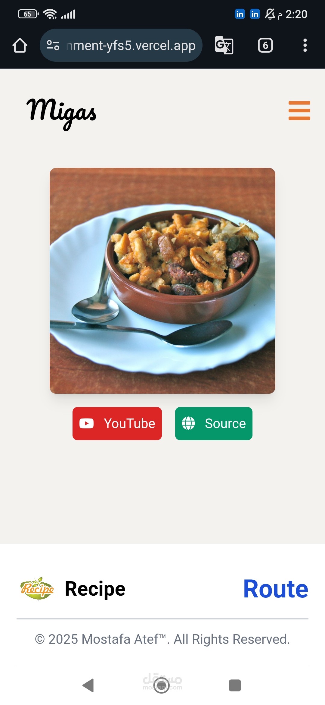 Recipes around the world