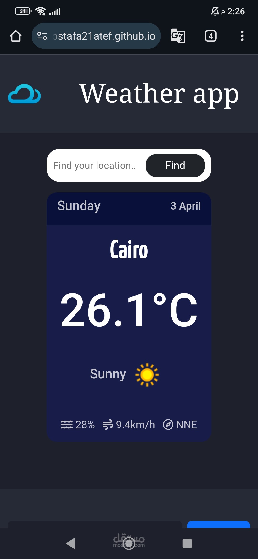 Weather app