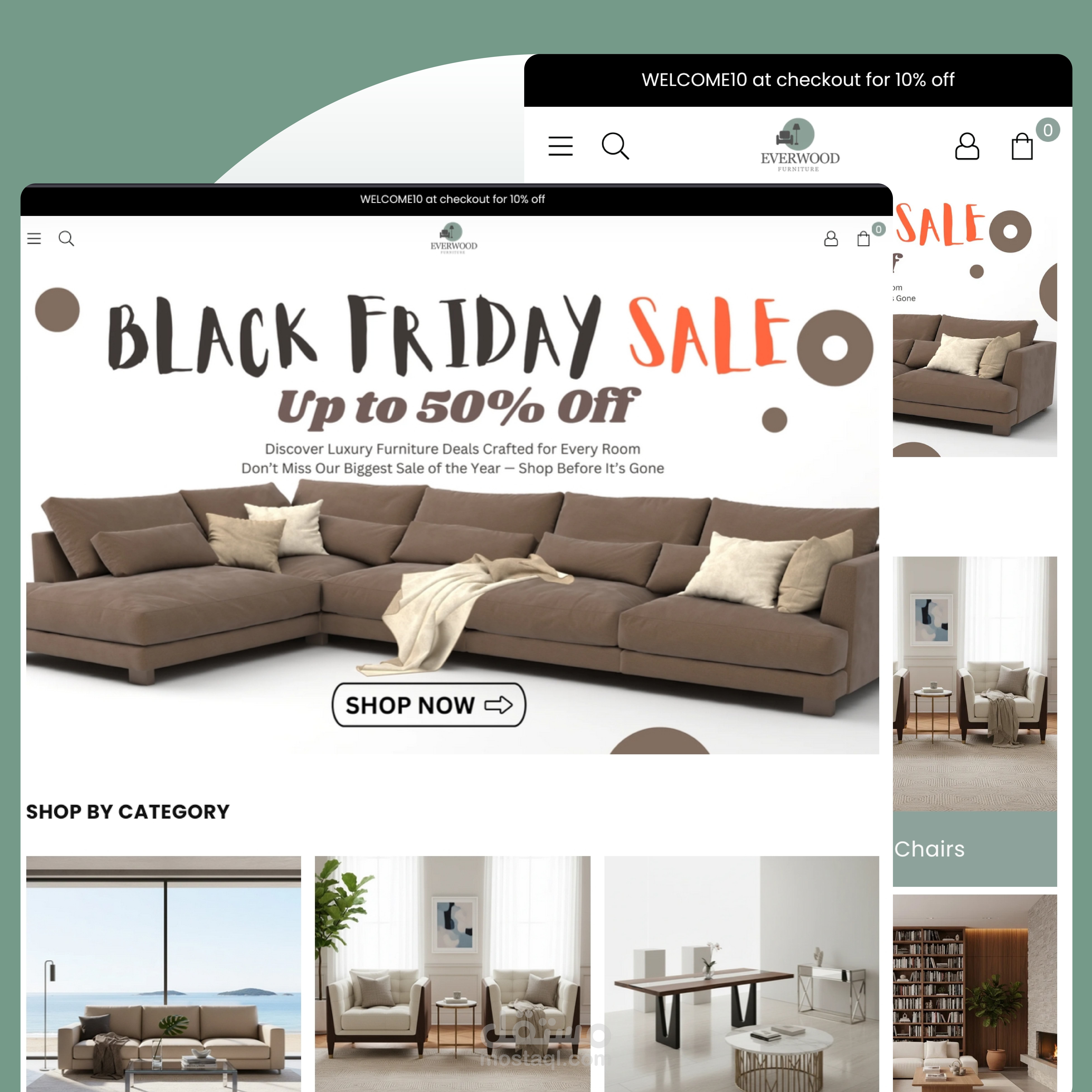 برمجة وتصميم متجر أثاث