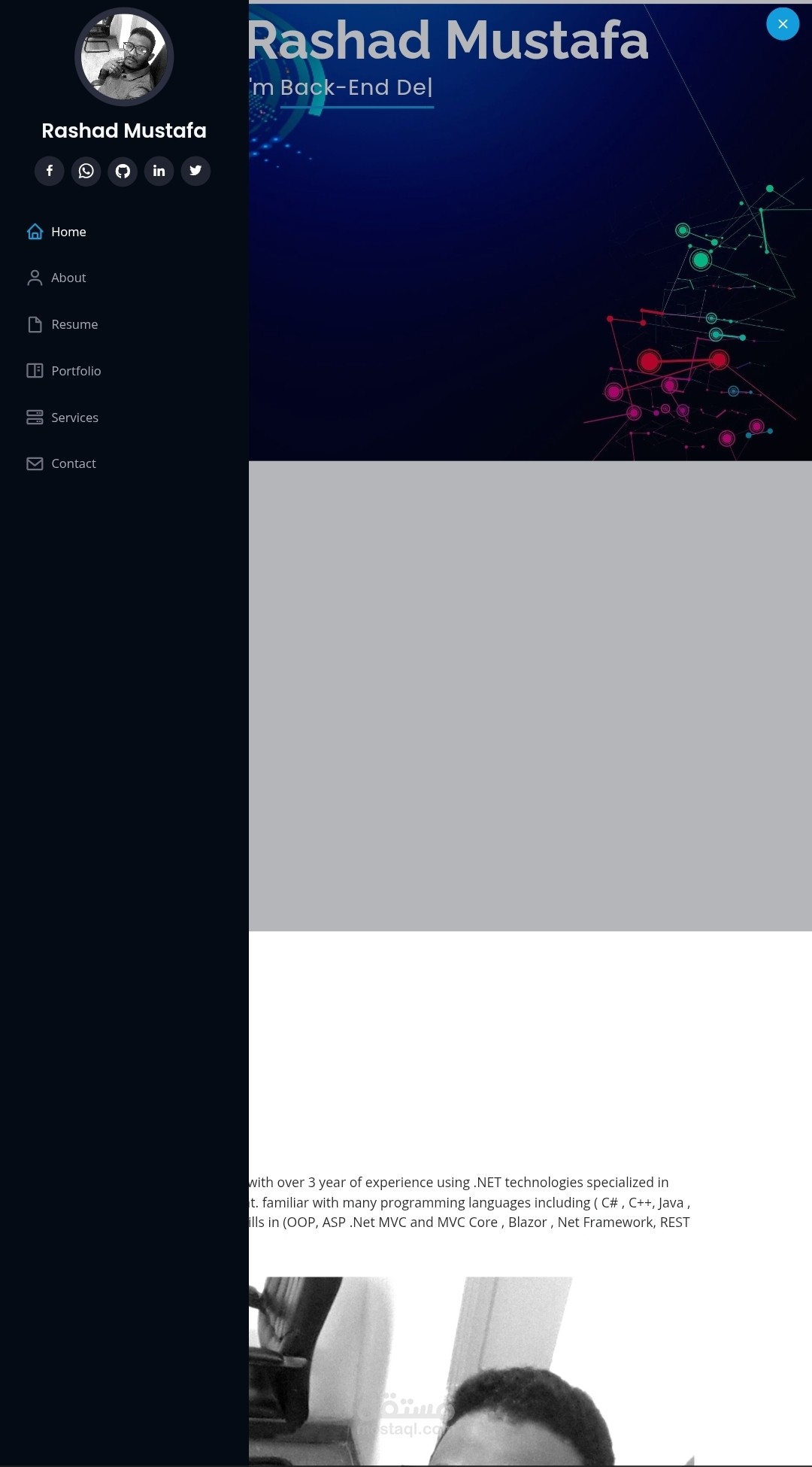 بناء موقع شخصي (Portfolio)