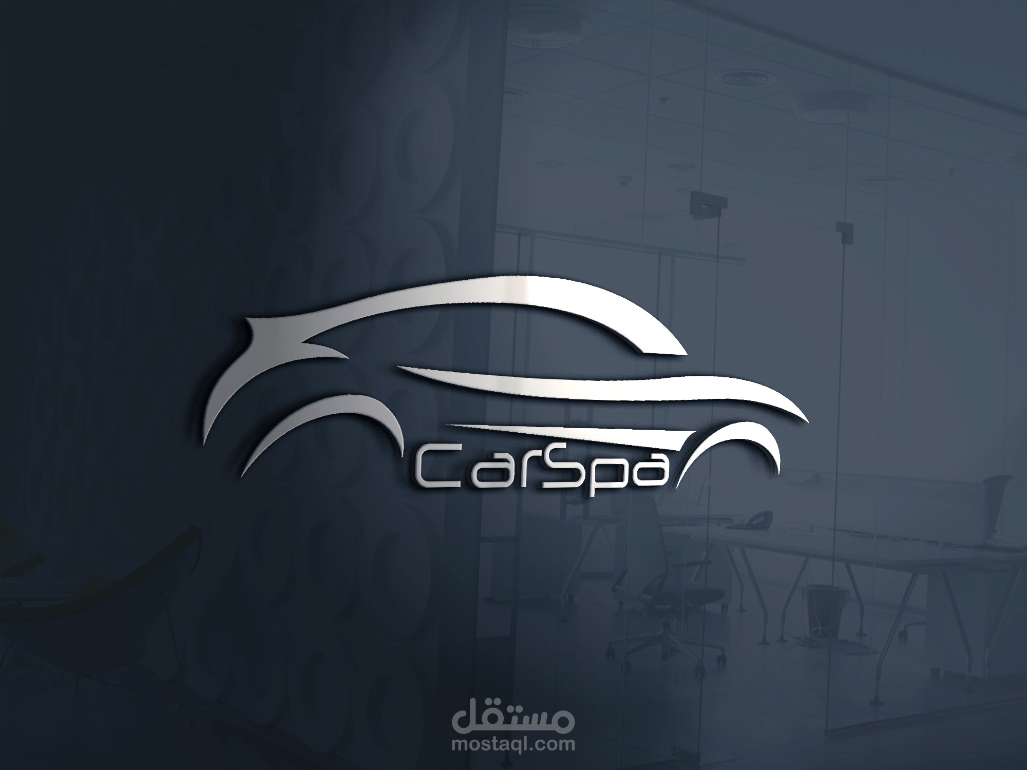 لوجو لورشة غسيل سيارات (Car Spa )