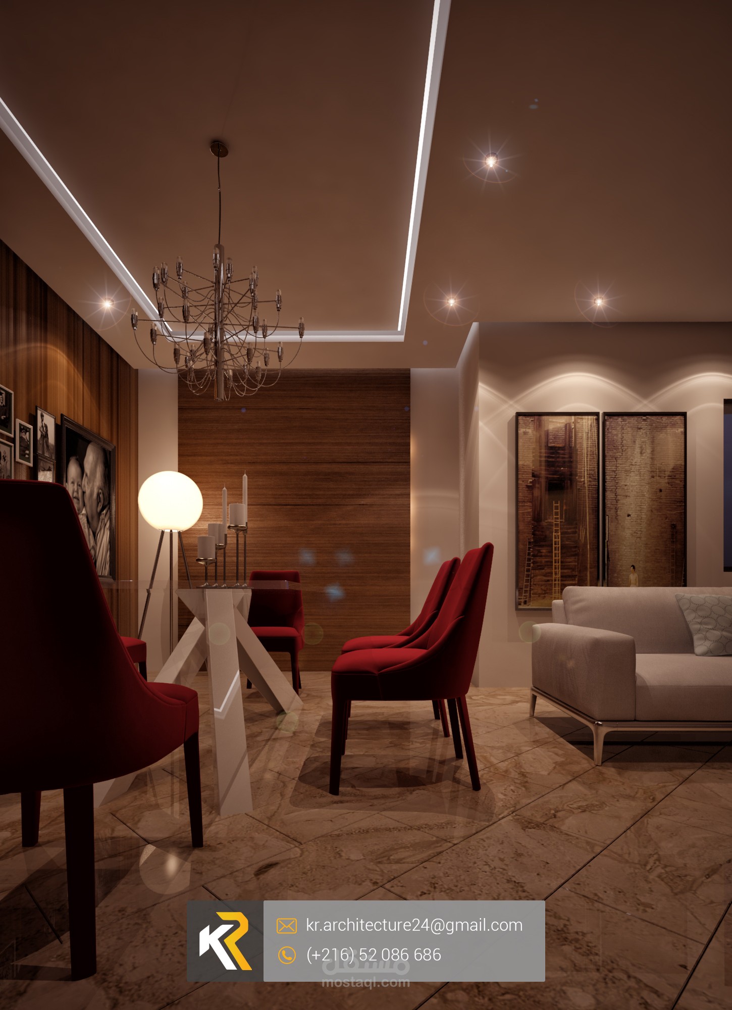 إعادة التصميم و التزويق الداخلي لشقة