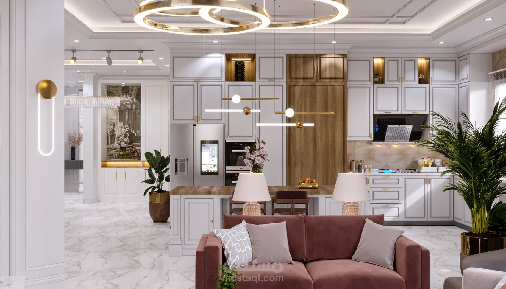 تصميم داخلي بالطراز المعماري العصري الحديث