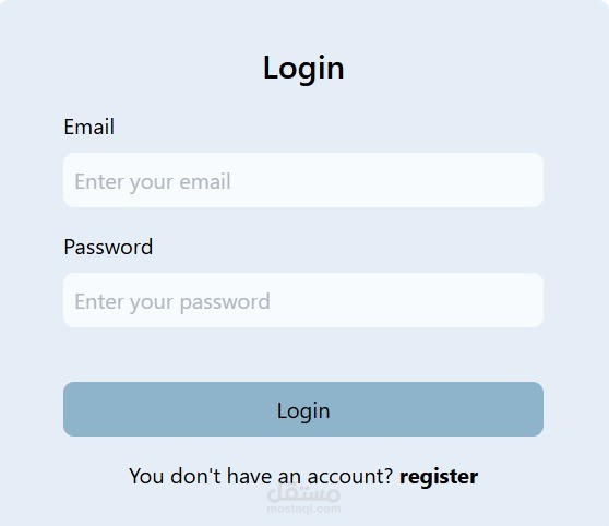 Login And Register | مستقل