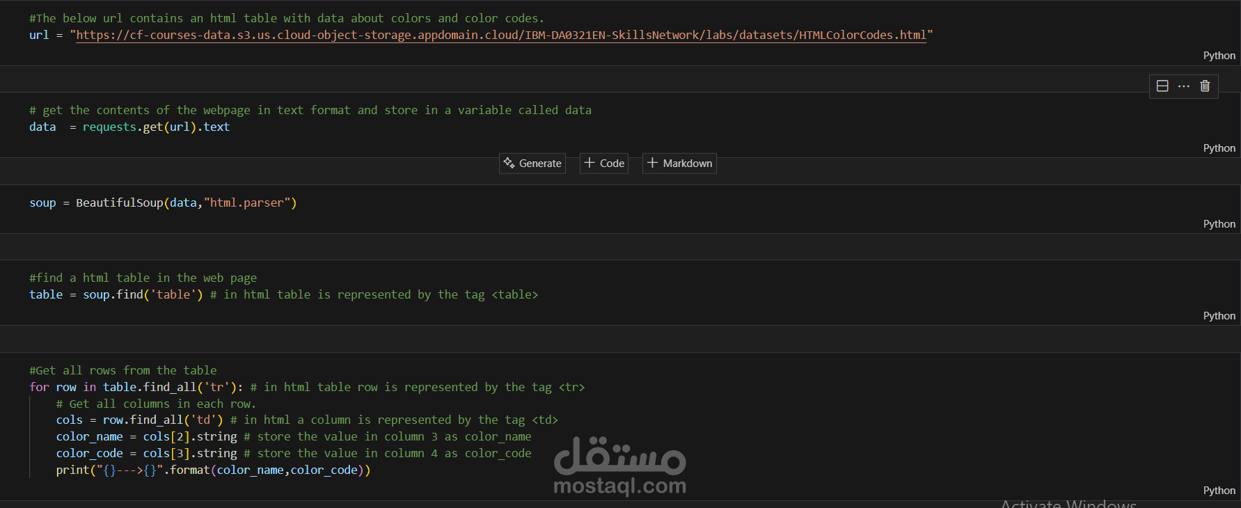 Web Scrabing