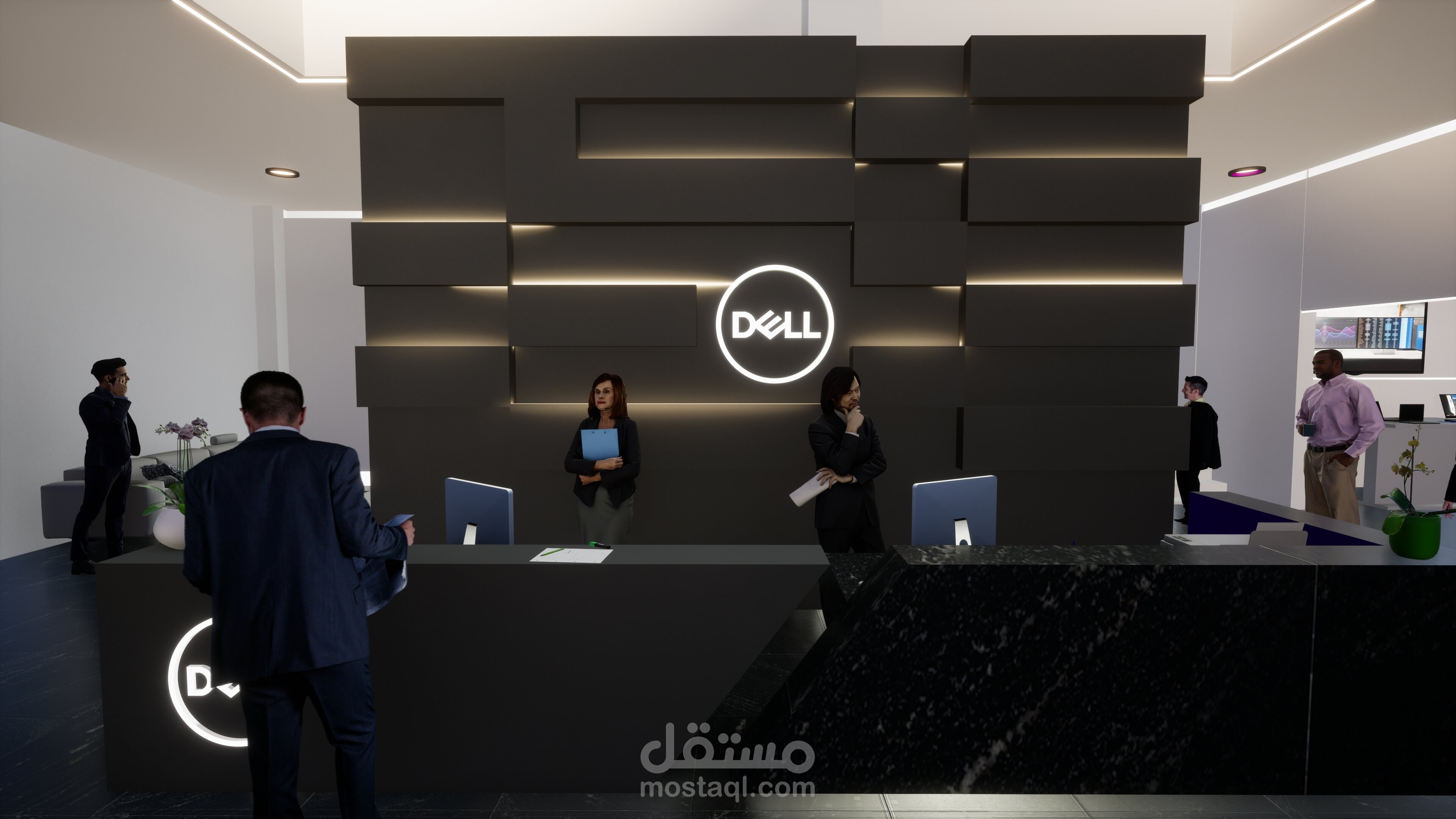 مقترح تصميم فرع لشركة ديل