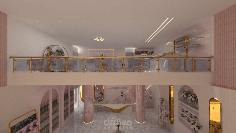 تصميم داخلي لمعرض زهور