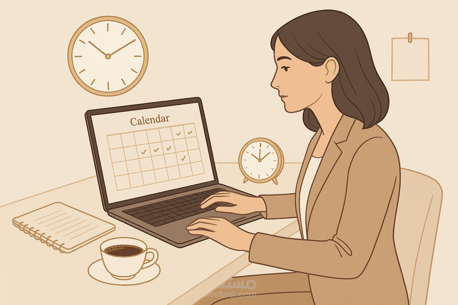 تنظيم جدول أعمال عميل مشغول