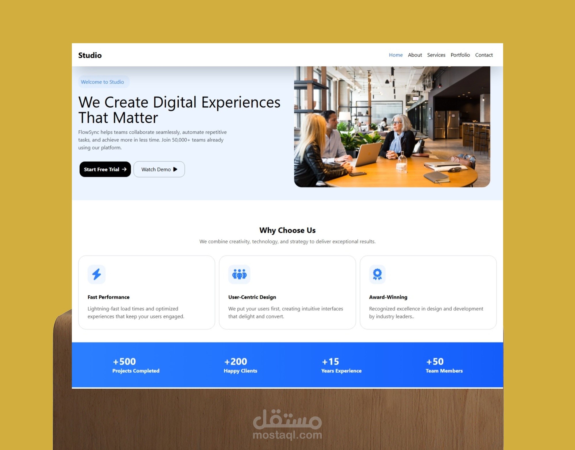 full (Multi-Page) website for a creative agency using Tailwind CSS -