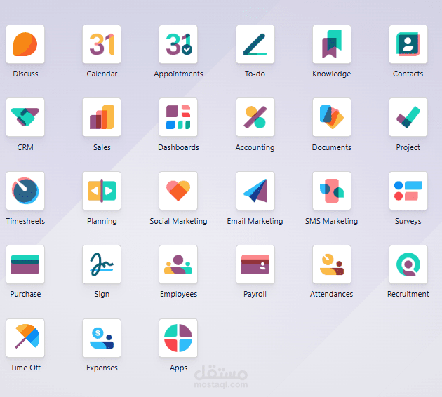 العمل على برنامج Odoo باحترافية