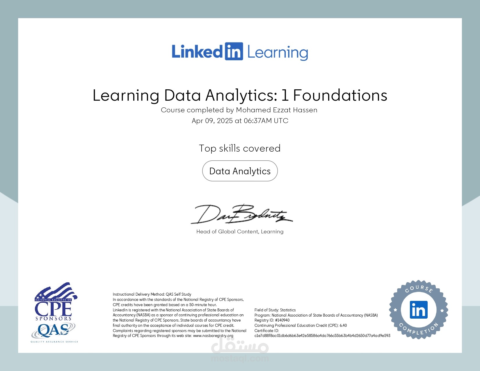 certificate