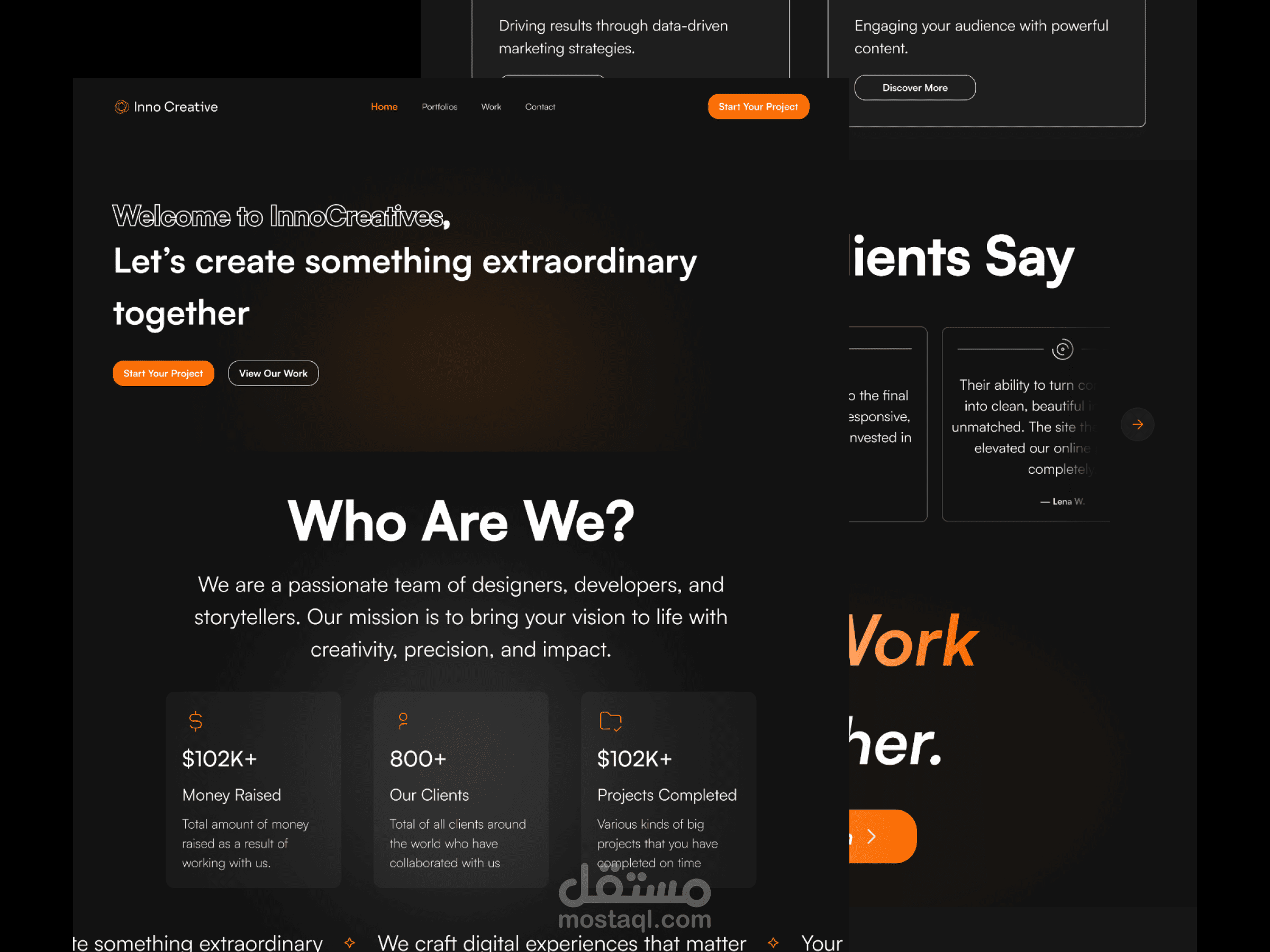Modern Creative Agency Website Design – InnoCreatives