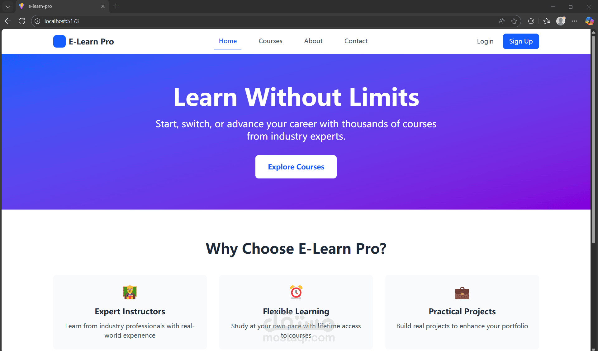 E-Learn Pro - Modern Learning Platform