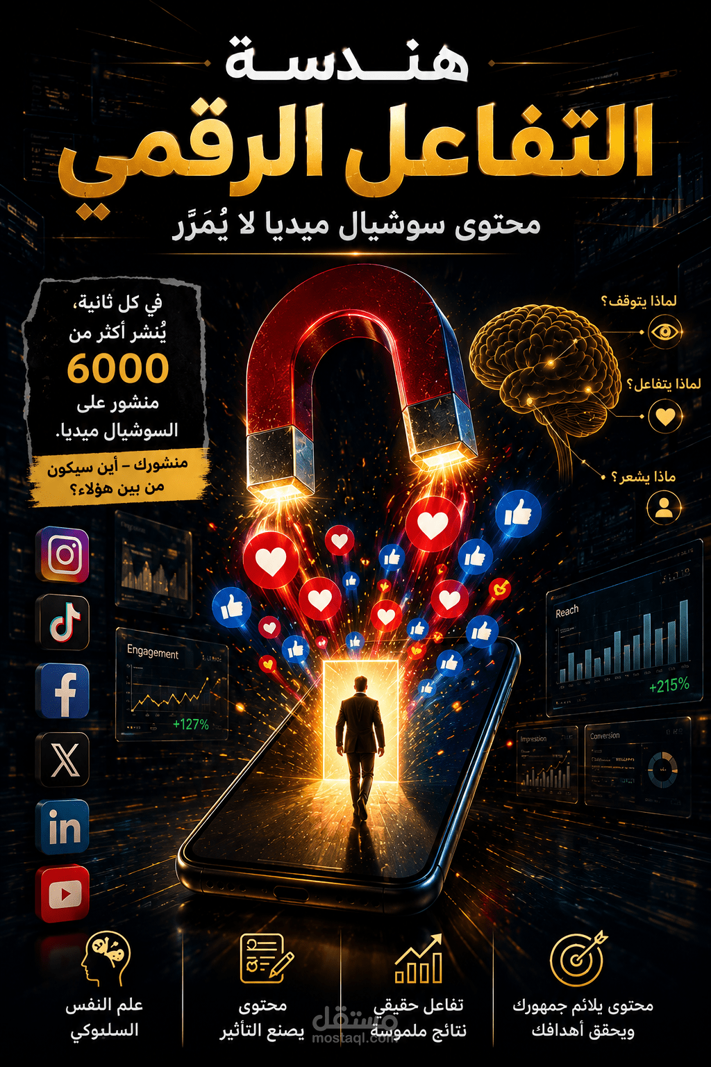 هندسة التفاعل الرقمي |  كتابة محتوى سوشيال ميديا لا يُمرَّر ولا يُتجاهل