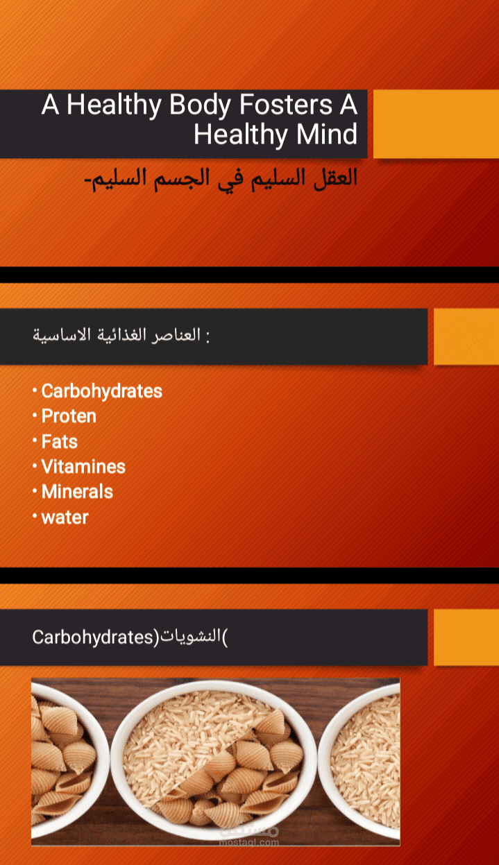 باوربوينت عن التغذيه السليمه الصحيحه في شهر رمضان المبارك