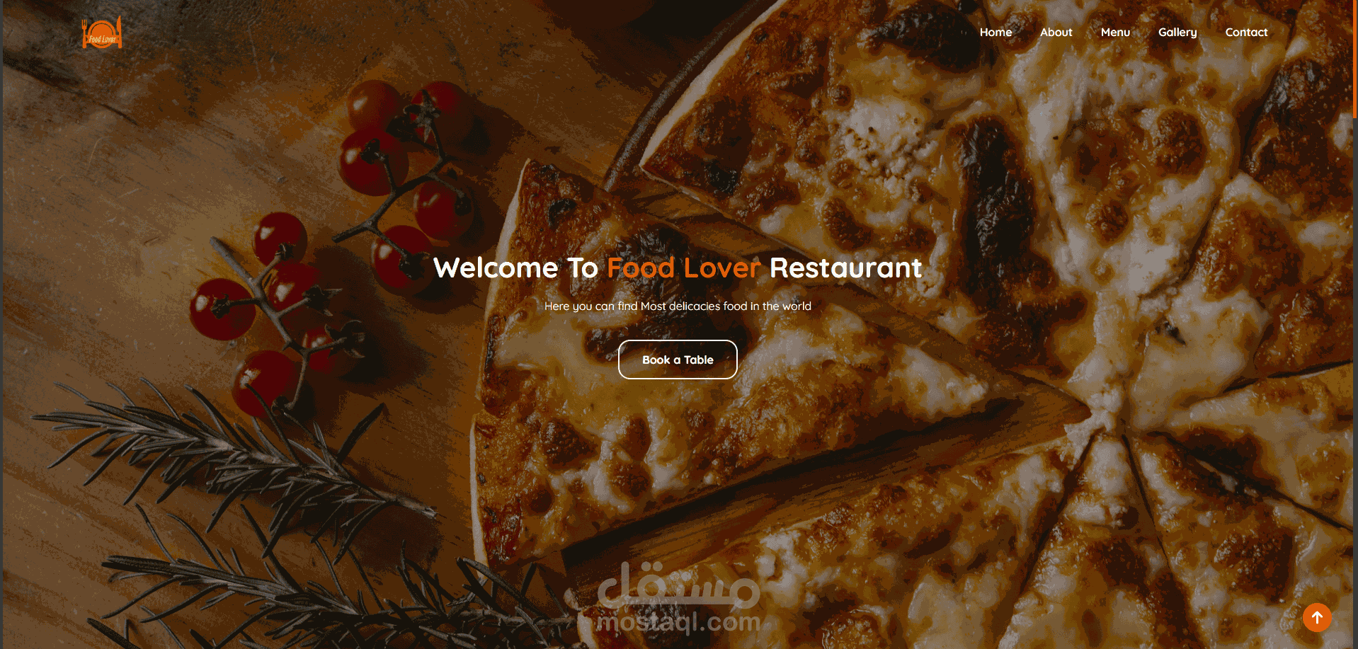 صفحة هبوط لمطعم | Restaurant Landing Page