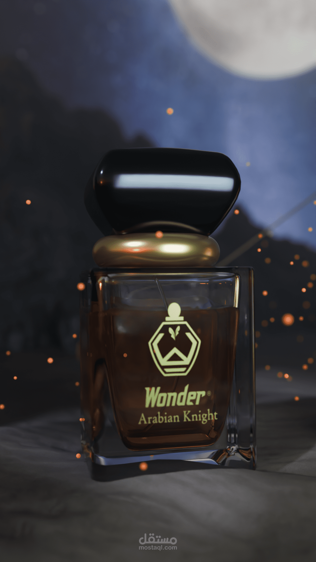 اعلان عطر في بيئة صحراوية