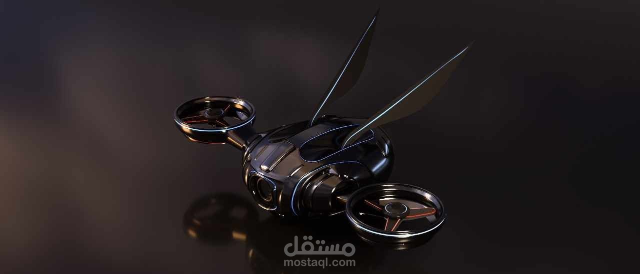 Drone Concept – Hard Surface 3D Modelling & Real-Time Presentation