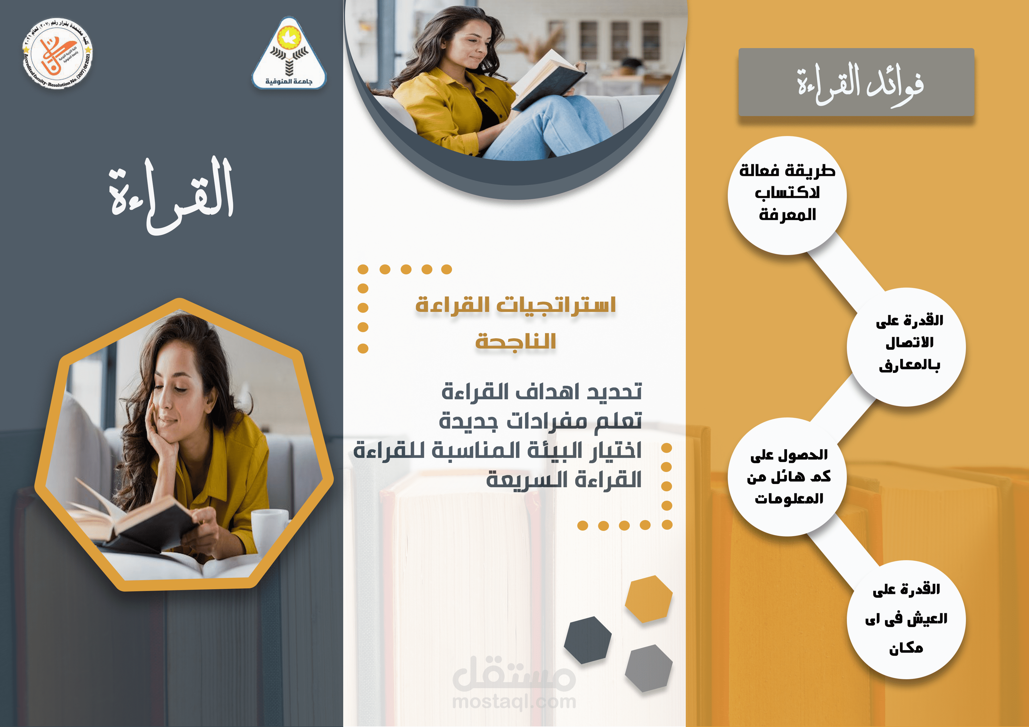 تصميم مطوية وتصميم نتيجة حائط