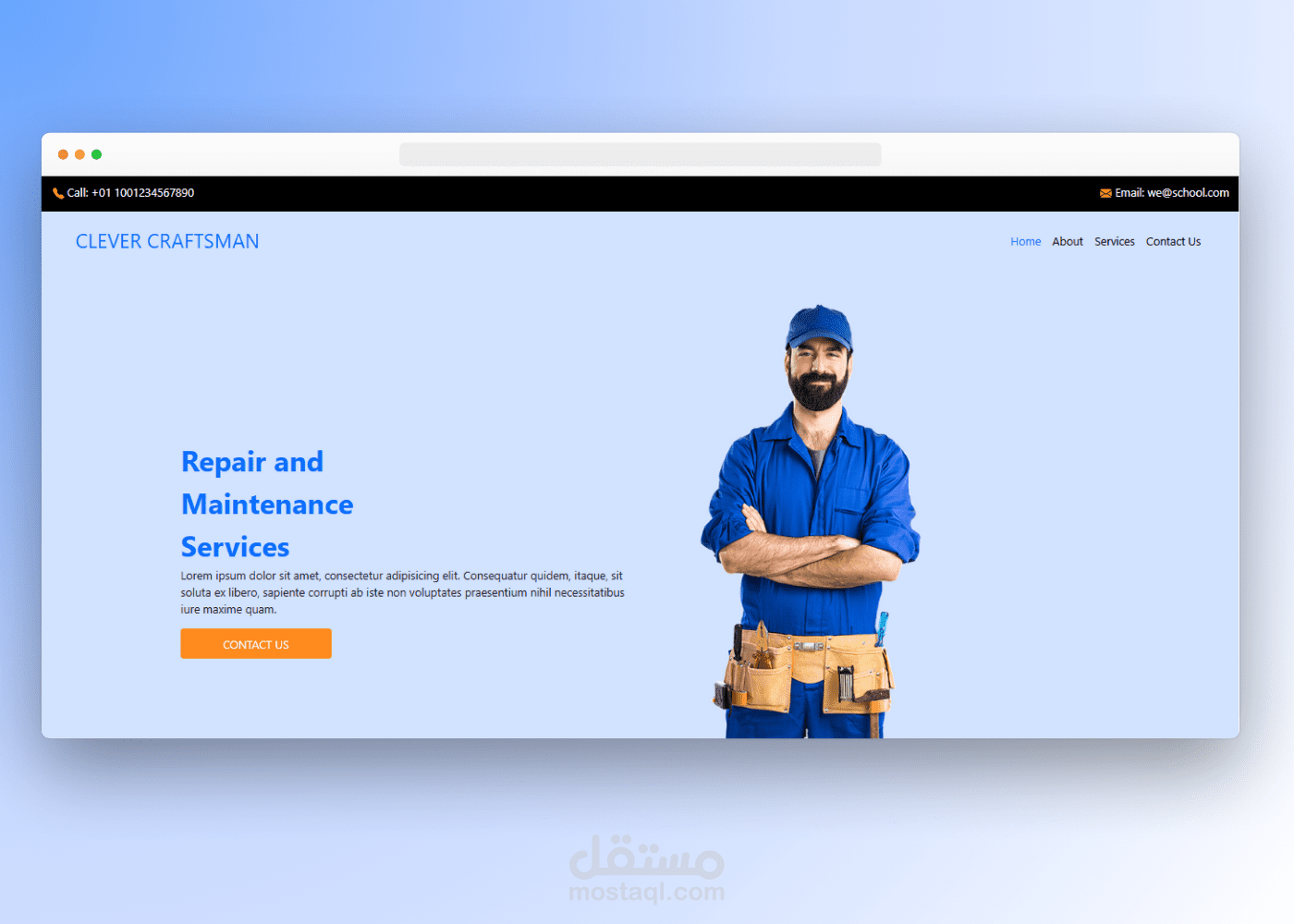 موقع خدمات الصيانة والإصلاح المنزلية - Clever Craftsman -