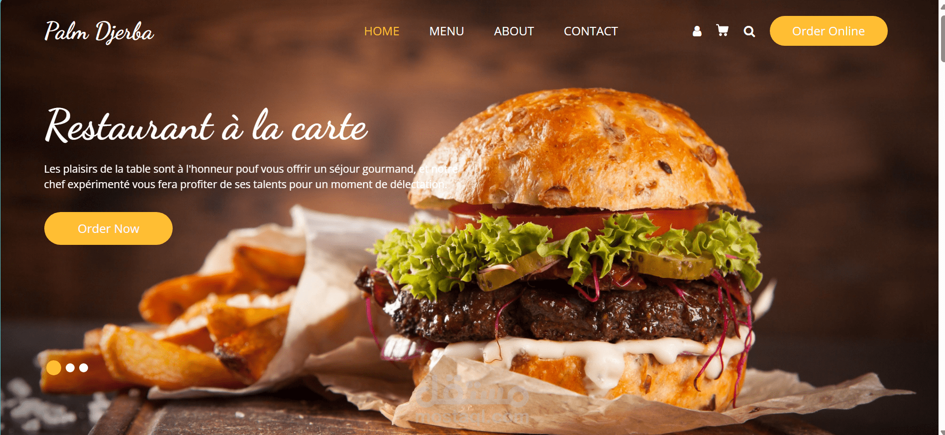 site pour un restaurant