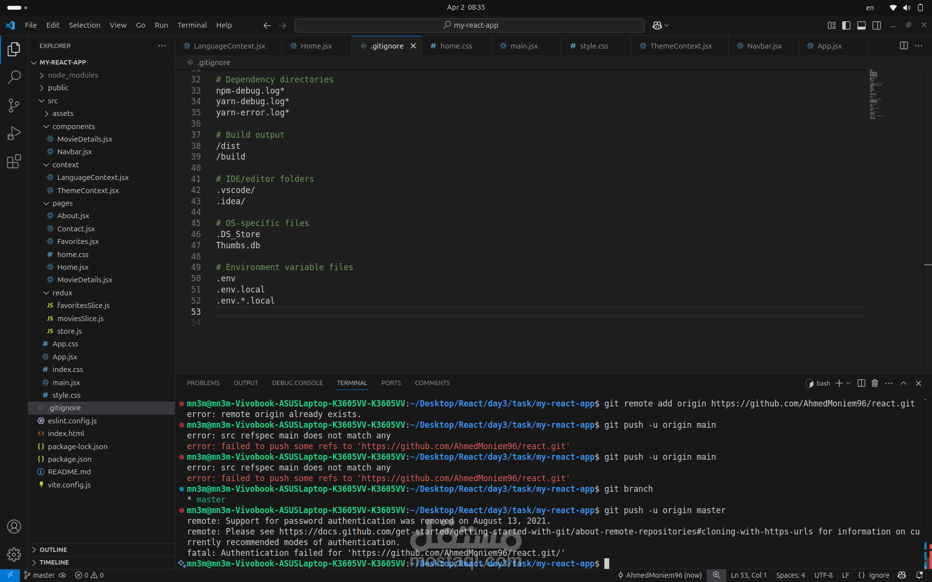 e-commerce web app