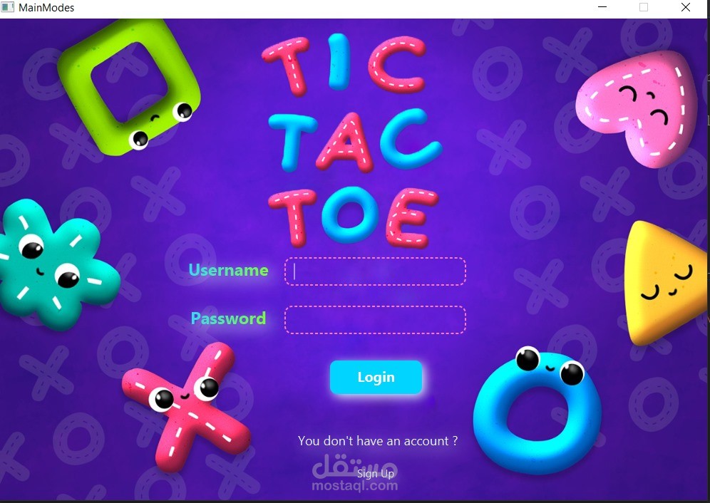 تطبيق tic tac toe