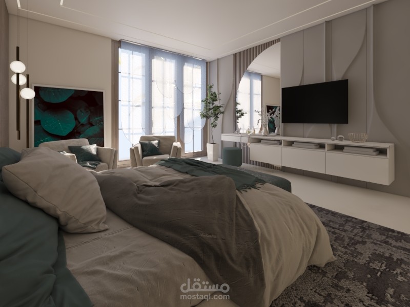 تصميم غرفة نوم مودرن | Modern cozy bedroom design