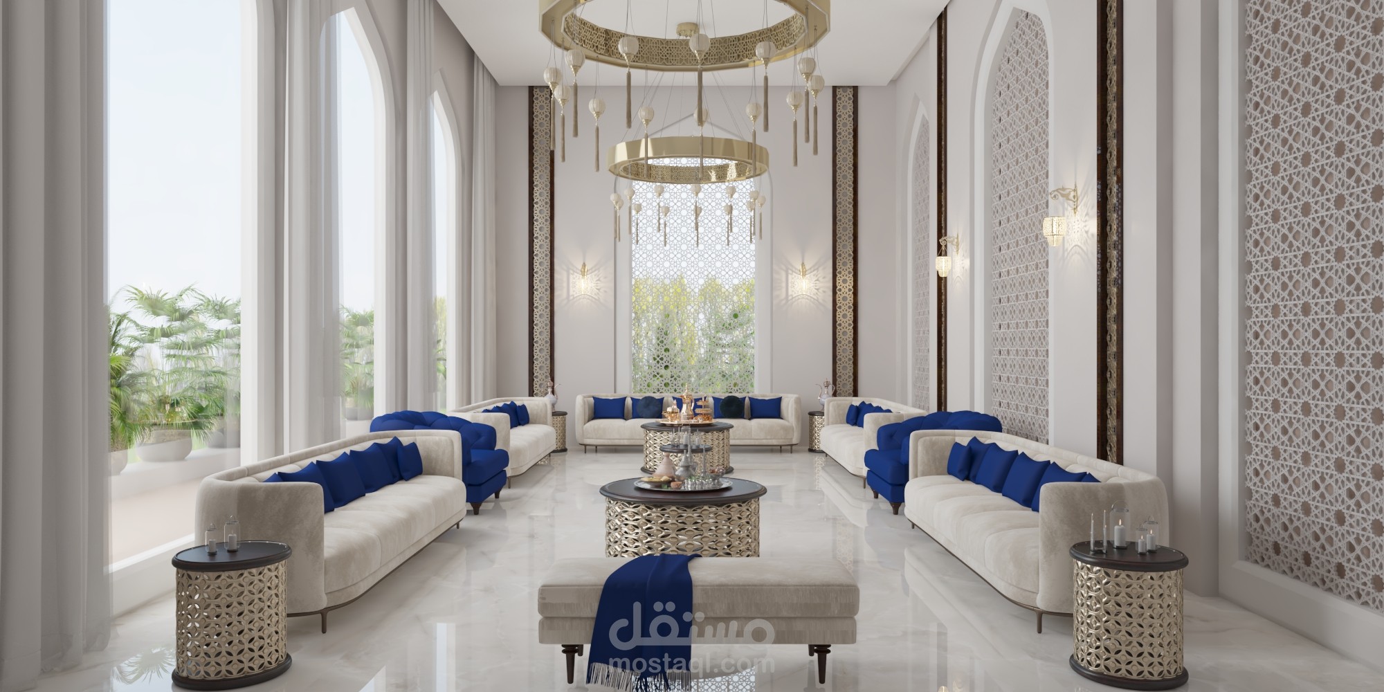 تصميم مجلس رجال بطابع عربي فاخر