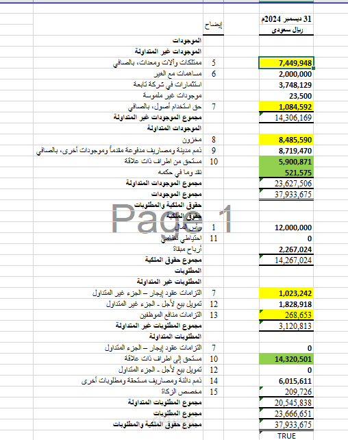 إعداد نموذج قوائم مالية (دخل – ميزانية )