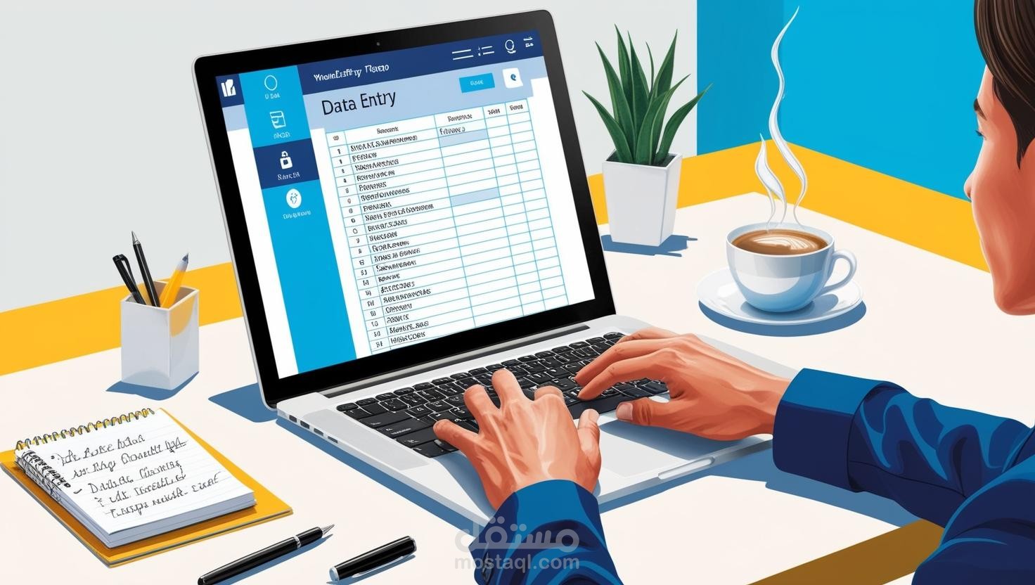 إدخال البيانات وتنسيق النصوص