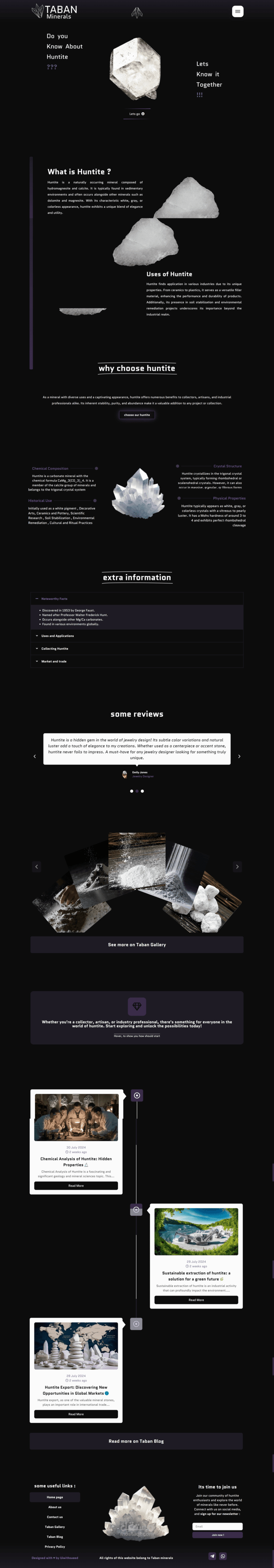 Web design and content production for Taban site