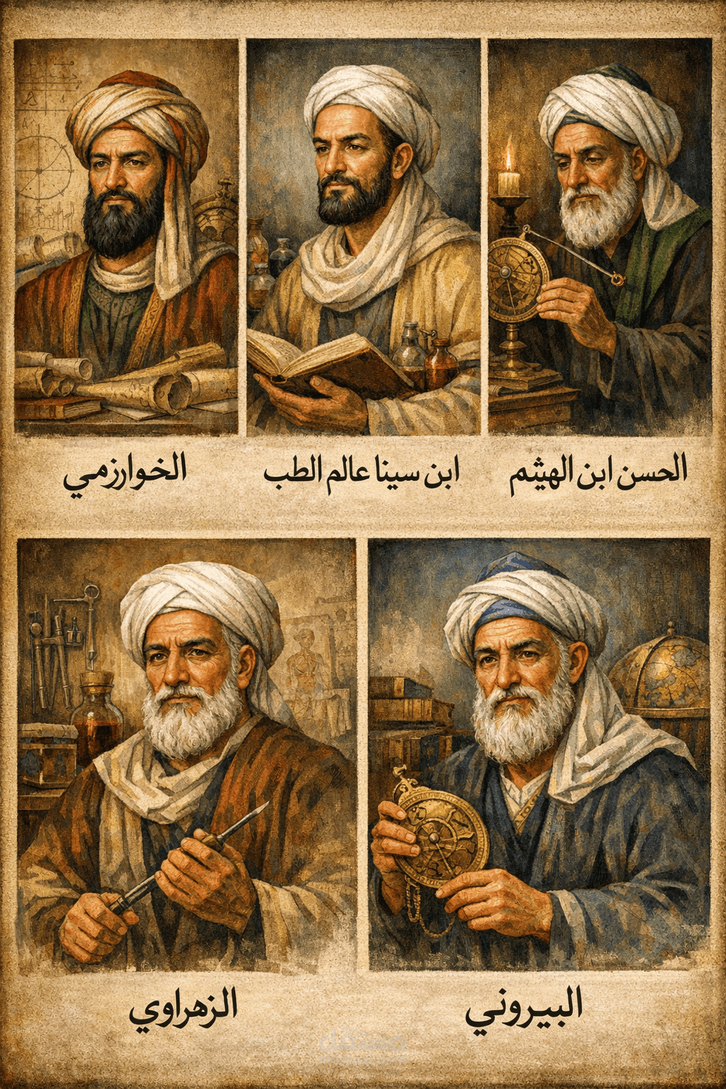 فيديو تعريفي احترافي بالذكاء الاصطناعي عن أعظم العلماء العرب