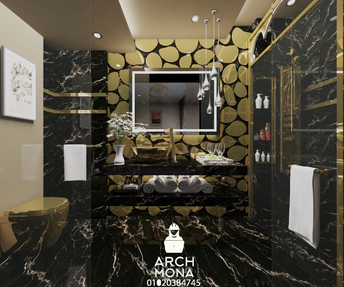 تصميم داخلى لدورة مياة