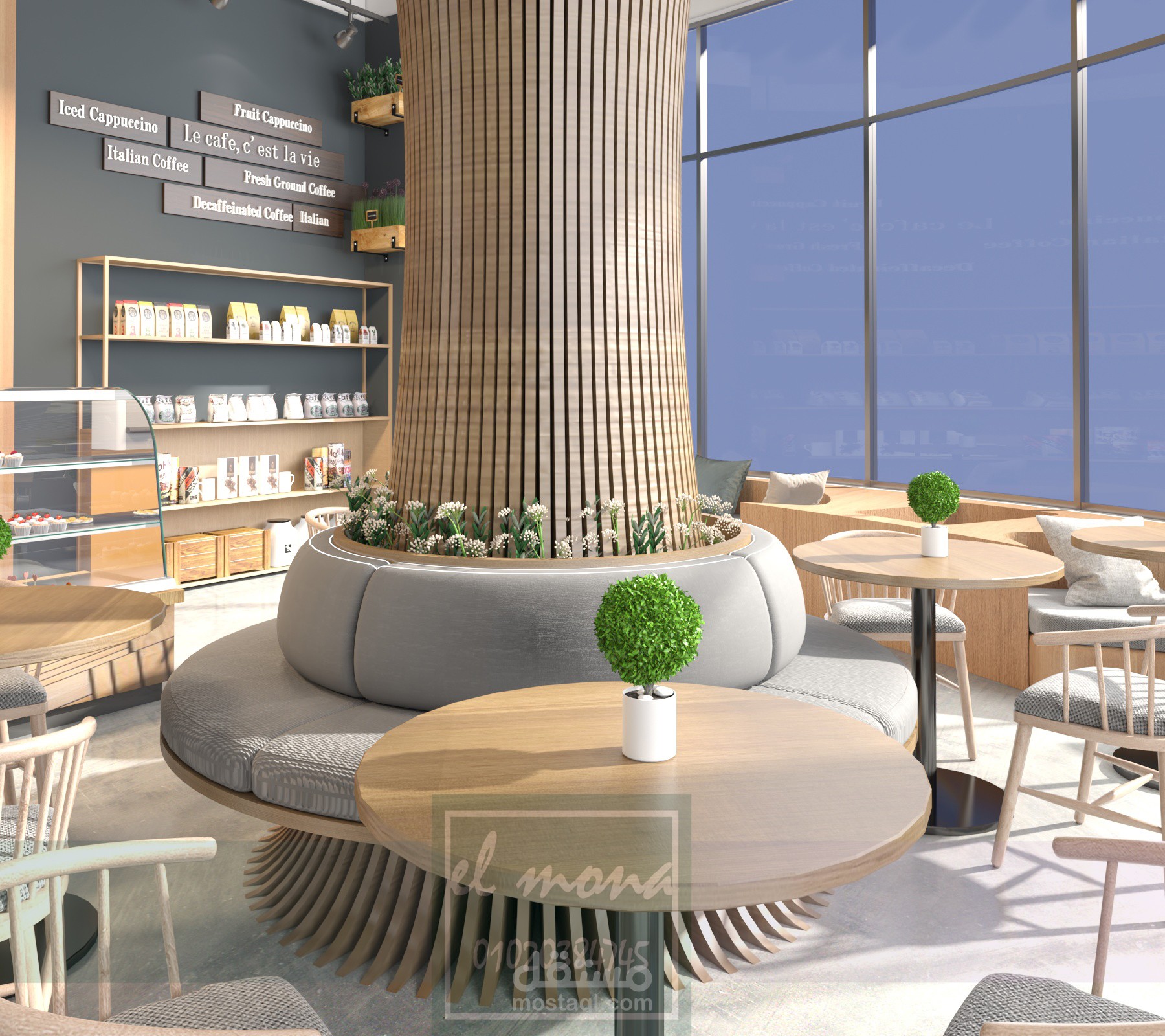 3d interior caffee