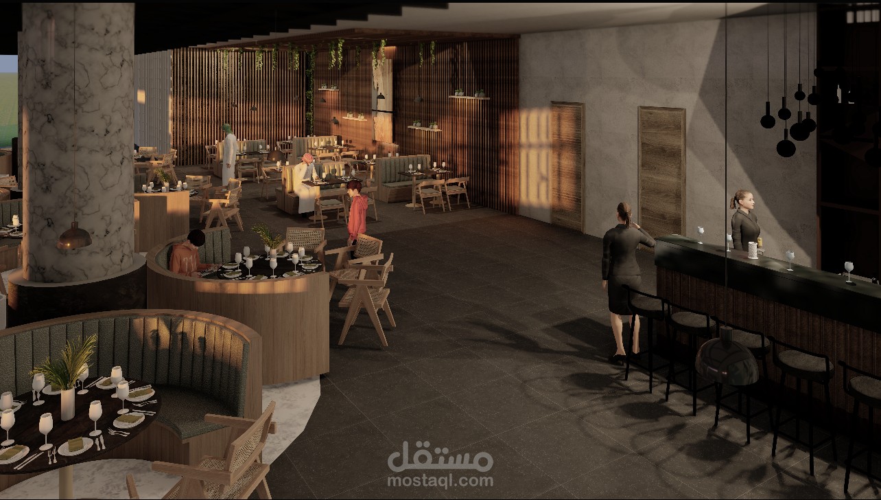 تصميم داخلي " مطعم"