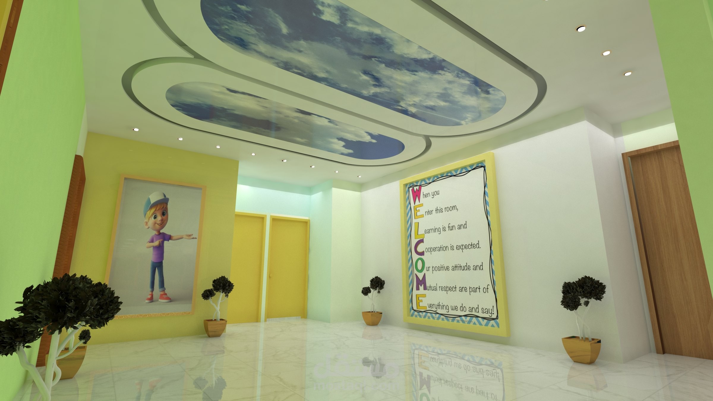 تصميم روضة أطفال حديثة باستخدام SketchUp وLumion