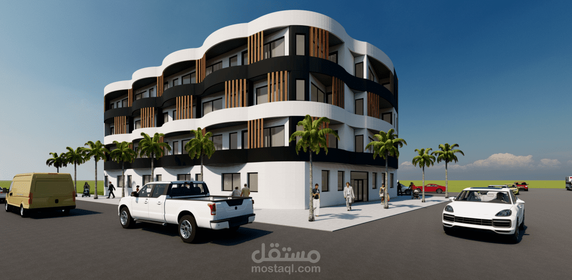 فندق مكون من ثلاث طوابق